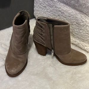 Jessica Simpson, Size 7, leather Wedge booties. In good condition.